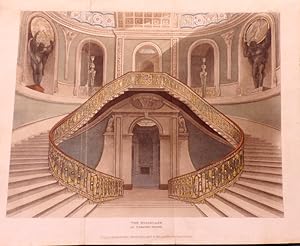 The Staircase At Carlton House. Hand Coloured aquatint Jan 1st 1812.
