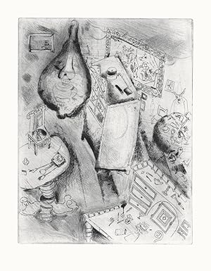 Seller image for Marc Chagall, La Chambre de Pliouchkine - Estampe for sale by Galerie Bordas