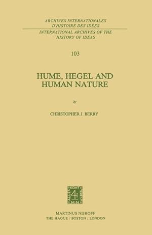 Bild des Verkufers fr Hume, Hegel and Human Nature zum Verkauf von AHA-BUCH GmbH