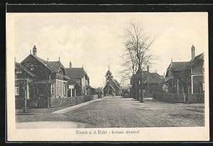 Ansichtskarte Essen a. d. Ruhr, Kolonie Altenhof mit Kirche