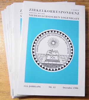 Zirkelkorrespondenz vereinigt mit dem Niedersächsischen Logenblatt 114. Jg 1986 Nr. 1-12