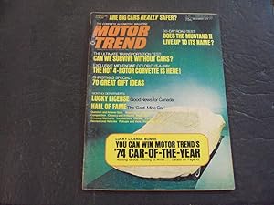 Motor Trend Dec 1973 4 Rotor Corvette; Mustang II
