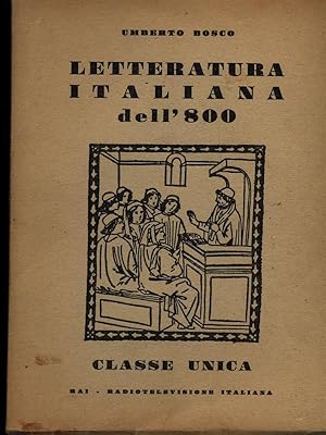 Immagine del venditore per Letteratura italiana dell'800 venduto da Librodifaccia