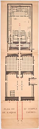 Image du vendeur pour Plan du GrandTemple de Karnak D'aprs larestauration de Brune mis en vente par Fldvri Books