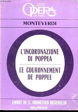 Image du vendeur pour L'incoronazione di poppea - Le couronnement de Poppee - Theatre national opera de Paris. mis en vente par Le-Livre