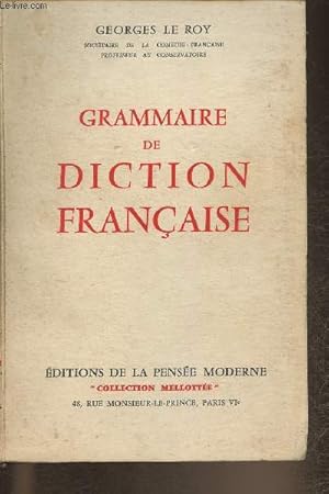 Bild des Verkufers fr Grammaire de diction Franaise zum Verkauf von Le-Livre