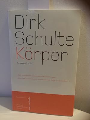 Bild des Verkufers fr Krper : Kurzgeschichten. [Akademie Schloss Solitude, Stuttgart] / Reihe Literatur zum Verkauf von Kepler-Buchversand Huong Bach