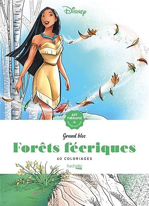 art-thérapie ; grand bloc : forêts féeriques ; 60 coloriages