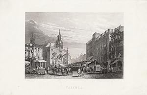 Imagen del vendedor de Valence. Stahlstich-Ansicht von Lalais nach Rouargue. a la venta por Antiquariat Dennis R. Plummer