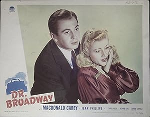 Imagen del vendedor de Dr. Broadway Lobby Card 1942 Macdonald Carey, Jean Phillips a la venta por AcornBooksNH