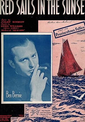 Red Sails at Sunset - Ben Bernie Cover - Vintage Sheet Music