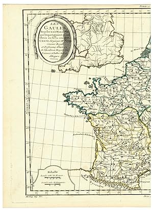 Map Carte géographe Atlas France Les Gaules sous Clovis