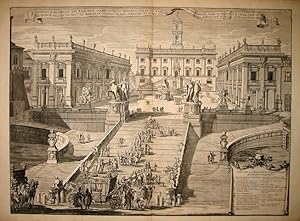 Bild des Verkufers fr Disegno, e prospetto del romano Campidoglio moderno, con le sue fabriche et ornamenti, come al presente si trova, dato in luce sotto gl'auspicij dell'Ill.mo, et Ecc.mo Sig. Marchese Ottavio Riario senatore di Roma da Domenico de Rossi Erede di Gio. Giac.o de Rossi nella sua stamparia in Roma alla Pace zum Verkauf von Libreria Ex Libris ALAI-ILAB/LILA member