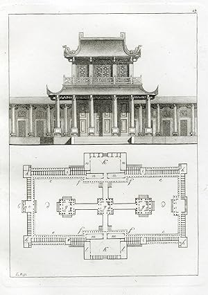 Antique Print-HONANG PAGODA-CANTON-CHINA-PL.XLIX.-Ferrario-Rossi-c.1827