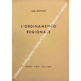 Immagine del venditore per L'ordinamento regionale venduto da Libreria Antiquaria Giulio Cesare di Daniele Corradi