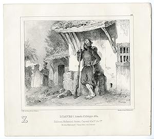 Antique Print-SOLDIER-AFRICA-WAR-ALPHABET-PL.25-Charlet-1835