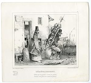 Antique Print-MEN-SOLDIERS-BATTLE-ALPHABET_PL.4-Charlet-1835