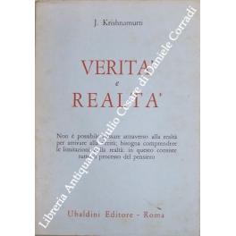 Imagen del vendedor de Verita e realta a la venta por Libreria Antiquaria Giulio Cesare di Daniele Corradi