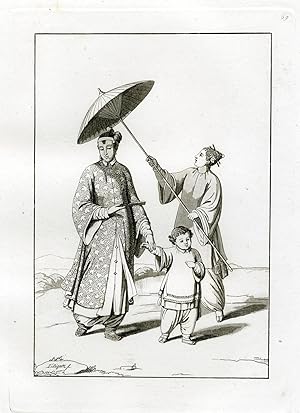 Bild des Verkufers fr Antique Print-CLOTHES-CHINESE WOMEN-CHINA-PL.LXIX.-Ferrario-Bigatti-c.1827 zum Verkauf von Pictura Prints, Art & Books