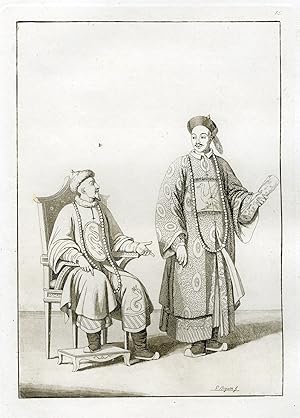 Bild des Verkufers fr Antique Print-TRADITIONAL CLOTHES-EMPEROR-TARTAR-CHINA-PL.XV.-Ferrario-Bigatti-c.1827 zum Verkauf von Pictura Prints, Art & Books
