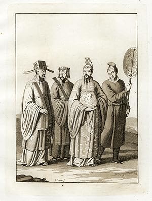 Bild des Verkufers fr Antique Print-TRADITIONAL CLOTHES-EMPEROR-CHINA-PL.XIV.-Ferrario-Bigatti-c.1827 zum Verkauf von Pictura Prints, Art & Books