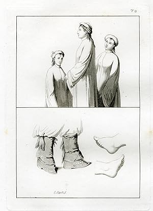 Bild des Verkufers fr Antique Print-TARTAR WOMEN-COSTUMES-CHINA-PL.LXX.-Ferrario-Bigatti-c.1827 zum Verkauf von Pictura Prints, Art & Books