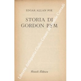 Bild des Verkufers fr Storia di Gordon Pym zum Verkauf von Libreria Antiquaria Giulio Cesare di Daniele Corradi