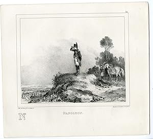 Antique Print-NAPOLEON-SOLDIER-BATTLEFIELD-WAR-ALPHABET-PL.14-Charlet-1835