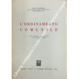 Bild des Verkufers fr L'ordinamento comunale zum Verkauf von Libreria Antiquaria Giulio Cesare di Daniele Corradi