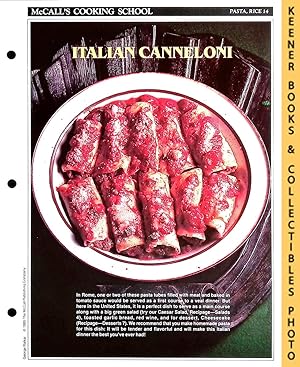 McCall's Cooking School Recipe Card: Pasta, Rice 14 - Canneloni : Replacement McCall's Recipage o...