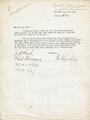TYPED LETTER SIGNED by the American judge and social reformer BEN B. LINDSEY.
