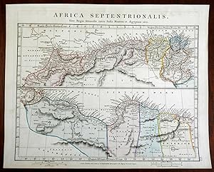 North Africa Ancient World Carthage Tripoli Libya 1828 Arrowsmith engraved map