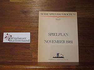 Bild des Verkufers fr Ensemble Spielplan November 1981 zum Verkauf von Antiquariat im Kaiserviertel | Wimbauer Buchversand