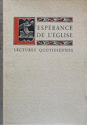 Image du vendeur pour L'esprance de l'glise - Lectures quotidiennes mis en vente par Bouquinerie L'Ivre Livre