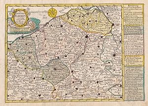 Bild des Verkufers fr Die Grafschafft Flandern." // Flandern Vlaanderen Flandre Bruxelles Dendermunde Gent Brugge carte map carte zum Verkauf von Antiquariat Steffen Vlkel GmbH