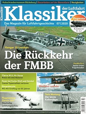 Bild des Verkufers fr Klassiker der Luftfahrt Magazin fr Luftfahrtgeschichte 7/2020 zum Verkauf von Antiquariat Jterbook, Inh. H. Schulze