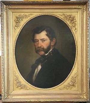 Portrait / Bildnis des Angelo Saullich. Brustfigur nach links. Ölgemälde von Georg Decker (1818-1...