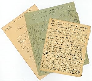 3 autograph letters (signed "Émile Bourdelle" and "Bourdelle", one unsigned).