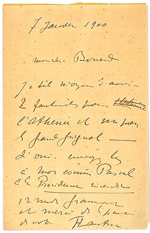 Image du vendeur pour Autograph letter signed ("TLautrec"). mis en vente par Antiquariat INLIBRIS Gilhofer Nfg. GmbH