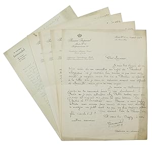 4 autograph letters signed "Fernandel".