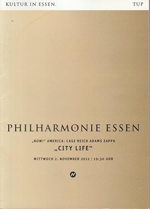 Seller image for Programmheft Ensemble Modern CITY LIFE Philharmonie Essen 2011 for sale by Programmhefte24 Schauspiel und Musiktheater der letzten 150 Jahre