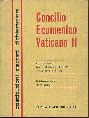 Bild des Verkufers fr Concilio Ecumenico Vaticano II zum Verkauf von Librodifaccia