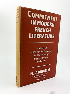Seller image for Commitment in Modern French Literature for sale by Cheltenham Rare Books
