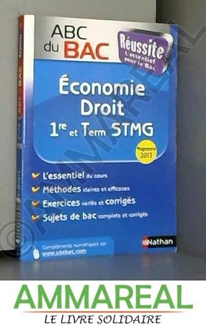 Seller image for ABC du BAC Russite Economie Droit 1re et Term STMG for sale by Ammareal