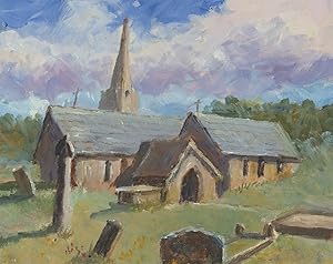 Seller image for John A. Case - 20th Century Acrylic, St Enodoc Church, Cornwall for sale by Sulis Fine Art