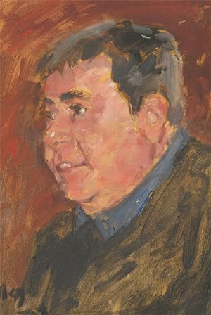 Ronald Olley (b.1923) - Signed c. 2000 Oil, Profile of a Jolly Man