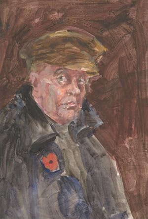 Ronald Olley (b.1923) - Signed c. 2000 Oil, Portrait of a Veteran