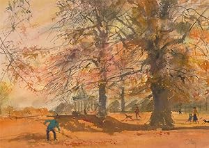 Seller image for Ronald Olley (b.1923) - Signed c. 2000 Watercolour, Autumn in the Park for sale by Sulis Fine Art