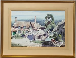 Bild des Verkufers fr Donald Greig RSMA (1916-2009) - Framed 20th Century Watercolour, Alleford Bridge zum Verkauf von Sulis Fine Art