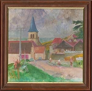 Seller image for John Ivor Stewart PPPS (1936-2018) - Contemporary Oil, Domaine Laurence, France for sale by Sulis Fine Art
